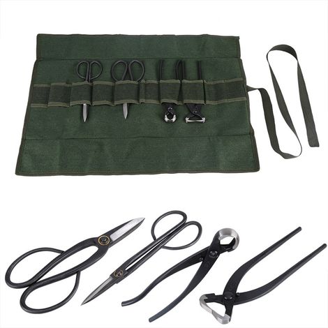 Ensemble de 4 Outils de Taille pour Bonsaï- Pinces à Ébrancher, Ciseaux à Boules, Ciseaux à Bourgeons et Ciseaux à Feuilles - Parfait pour la Préservation et la Beauté de Vos Bonsaïs-KZQ (1/2)