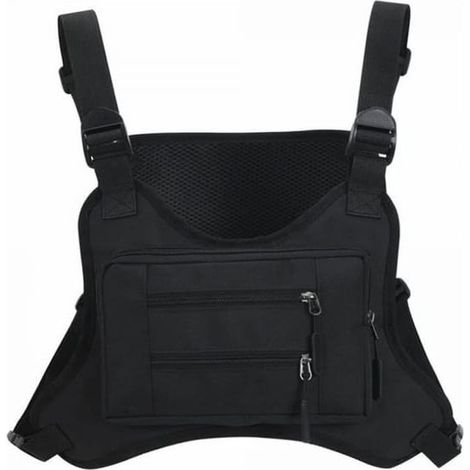 ( noir）Sac à outils Sac Poitrine réfléchissant