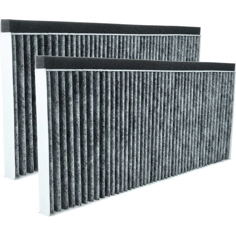 vhbw 2x Activated Carbon Filter compatible with Neff D49ED22N0B, D49ED22X1, D49ED22X0 Extractor Hood - 45.5 x 20.0 x 2.3 cm