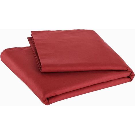 Drap plat pour lit de bébé 100% coton bio 57 fils - 118x180 cm - rouge vin - coton 57 fils certifié bio et sans substances nocives (1/4)