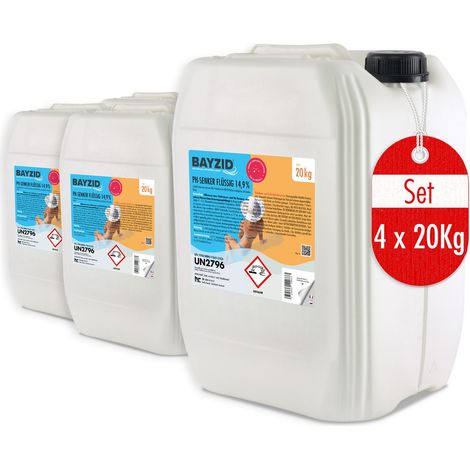 4x 20 kg BAYZID® pH Minus flüssig 14,9%
