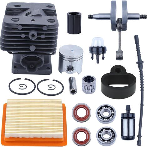 Kit de pistón de cigüeñal de cilindro LinDuxe de 35 mm para desbrozadora Stihl FS120, FS200, FS200R, FS250, FS250R, repuesto de desbrozadora, 4134 020 1213 y 4134 030 0400.