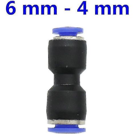 Raccord droit réducteur à verrouillage par glissement 4/6/8/10/12 mm pour tuyau d'arrosage, adaptateur pneumatique (lot de 6) (1/5)