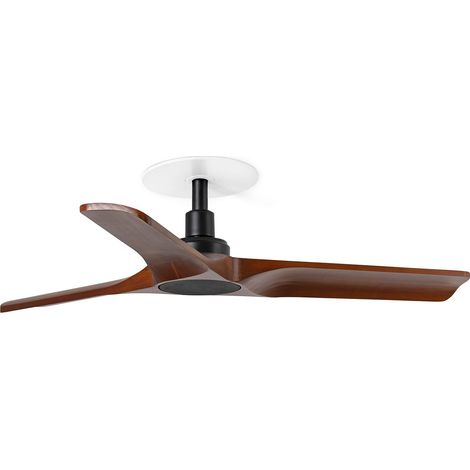HEYWOOD RECESSED LED S Ventilatore nero/noce