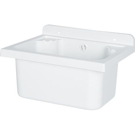 Déversoir Mini en plastique blanc, avec robinetterie, - lxP 425x340mm