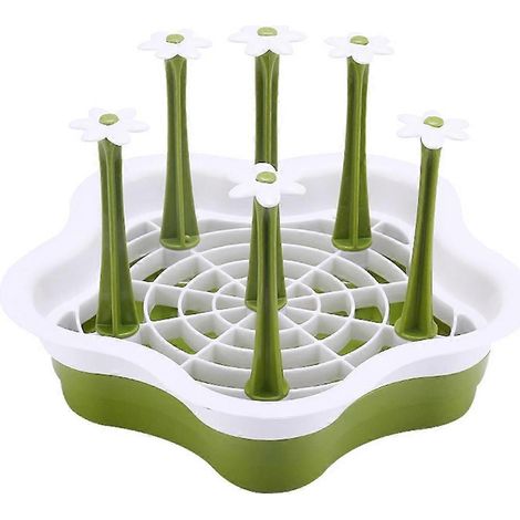 Égouttoir à tasses de comptoir, plateau de séchage pour bouteilles de cuisine, support pour verres, organisateur de tasses suspendu en plastique (1/4)