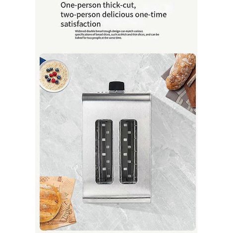 Grille-pain 4 tranches avec arrêt automatique - Tiroir ramasse-miettes avec fonction annulation - Prise UE (1/5)