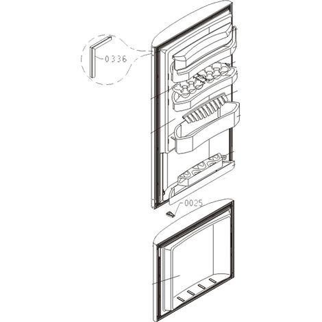 Ersatzteil - Türdichtung (Kühlfachteil) Kennzeichen 0336 -  - GORENJE, SIBIR