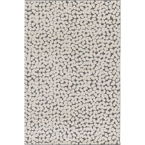 BOBOCHIC - Tapis poils ras CALYRA motif abstrait 120x170 Beige (1/5)