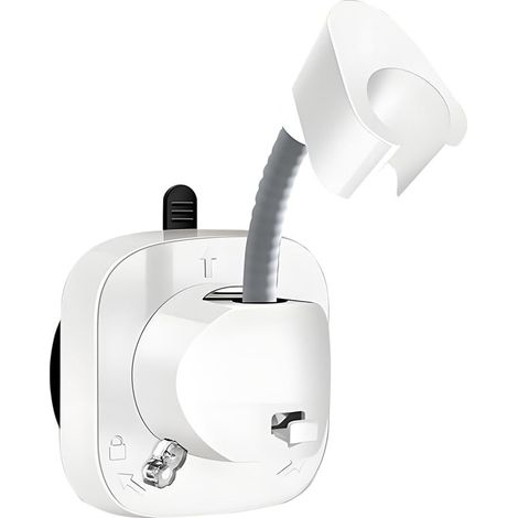 Support de pommeau de douche universel – Installation sans perçage – Support à ventouse orientable à 360° – Pour douchette à main ou pommeau de douche