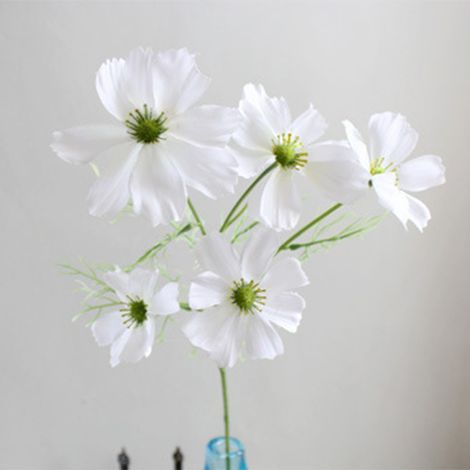 Fleurs Artificielles Marguerite en Soie, Fausses Fleurs Sauvages avec Tiges Faux Arbustes de Verdure Arrangements de Plantes pour Décor de Vase de Jardin à la Maison (Z) (1/5)