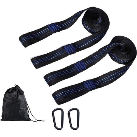 Filiyano-Ensemble de 2 sangles de hamac de 2 m, chaise suspendue, équipement de hamac, pour le camping en plein air, accessoires en bois, balançoire (1/5)