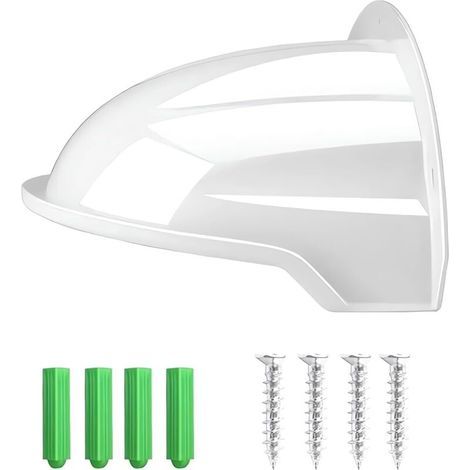 Housse de caméra de surveillance, housse de protection ABS pour caméras, protection solaire, protection contre la pluie, adaptée aux caméras Bullet et dôme (blanc) (1/4)