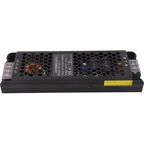 Alimentation LED 250W 12V CC, boîtier creux renforcé, transformateur à découpage AC 170-260V pour ruban lumineux (1/5)