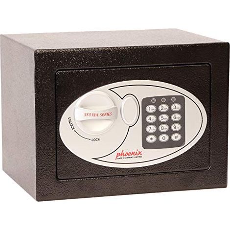 Phoenix 701BEB - Caja fuerte (cierre electrónico de seguridad, 4 L, 5 kg, 23 x 17 x 17 cm)