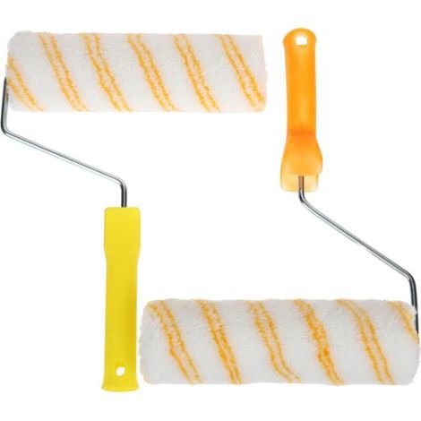 Rouleaux à peinture jaunes, 2336cm et 22,534cm, deux types, rouleaux à peinture en latex à poils longs pour une couverture parfaite. (1/5)