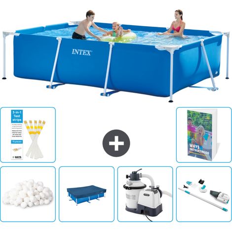 Rechteckiger Frame Pool - 300x200x75 cm - 7-teilig S169