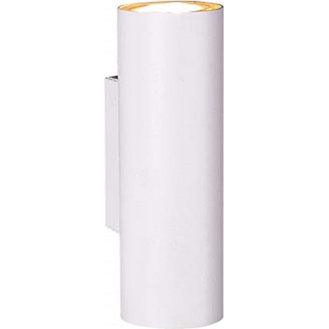 Applique Parete Interno 2 Luci Bi Emissione Cilindro Bianco 18 cm Marley GD Trio (1/4)
