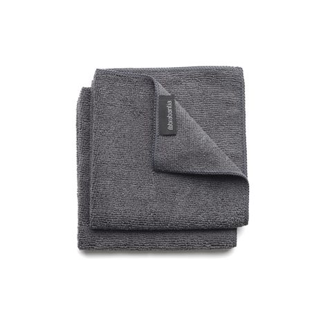 Paños microfibra Brabantia gris oscuro 30x30 cm lote 2