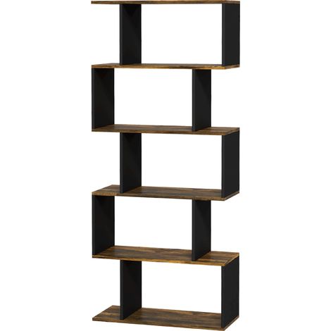 Libreria 5 Ripiani 70x29,5x163 cm in Legno Marrone Rustico (1/5)