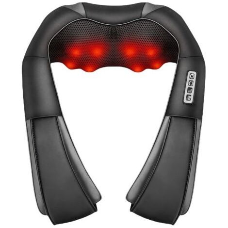 Appareil de massage pour le dos et la nuque, masseur thermique 3D pour la nuque, massage du dos pour soulager les douleurs musculaires, cuir PU, cadeau pour femmes et hommes (1/5)