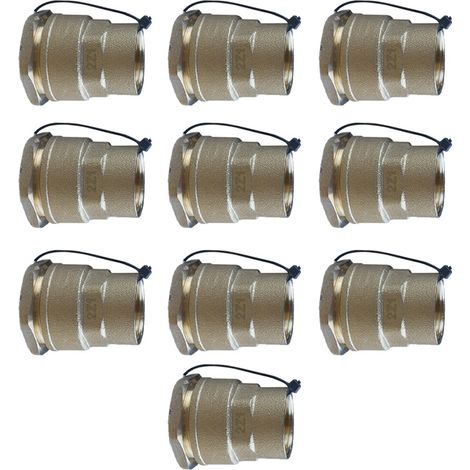 Lot de 10 Manchons laiton droit PEHD Ø25 Femelle 3/4" (20/27) - ACS 16 Bars - Arco (1/4)