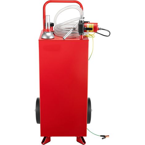 Mophorn Serbatoio carburante portatile per benzina e gasolio con pompa elettrica, dotato di 2 ruote e tubo flessibile, capacità di 136.38 L, flusso massimo di 32 L/min