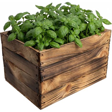 Creative Deco Cassetta in Legno 40 x 30 x 23 cm Scatola Portaoggetti Rustica senza Fessure