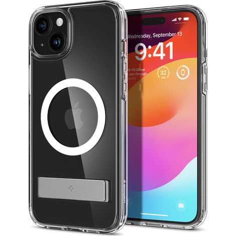 Ultra Hybrid S MagSafe Hülle mit Ständer für iPhone 15 Plus, Transparent (1/5)
