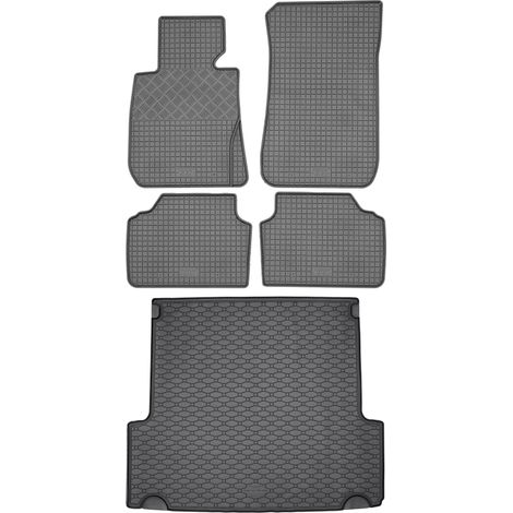 Juego de alfombrillas de goma para coche y maletero para BMW Serie 3 E91 Kombi/Touring (2004-2011). (1/5)
