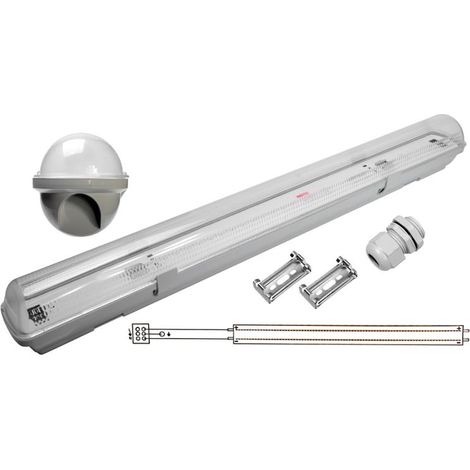 Réglette LED étanche pour 1 Tube LED T8 150cm IP65 - SILUMEN (1/5)