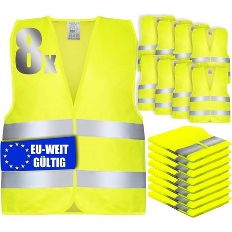 Gilet Jaune Adulte, Voiture, Fluorescent de Sécurité Haute Visibilité à 360 °, Hommes et Femmes, pour Conducteurs Travailleurs (1/5)
