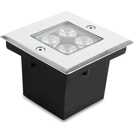 4-W-LED-Gartenstrahler für den Außenbereich, quadratisch, Einbau, IP67 wasserdicht, Weg-, Garten- und Bodenbeleuchtung, blau, 220 V