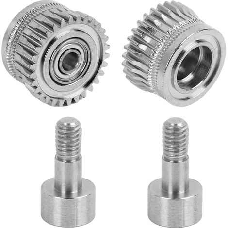Set mit 2 K1 Max Extruderzahnrädern, vernickelte Legierung, kompatibel mit K1 Max, K1C, K1, Ender 3 V3 und Ender 3 V3 Plus Extrudern, 3D-Druckerzubehör, silber (1/5)