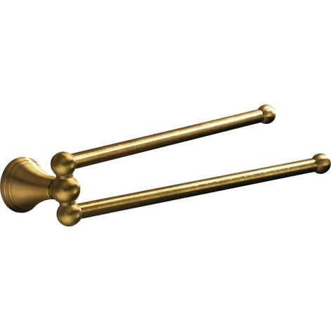 2-Armiger Handtuchhalter Aus Bronzefarbenem Edelstahl Rosa