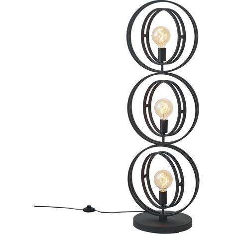 QAZQA Modern Floor Lamp Black 3-Lights - Indu