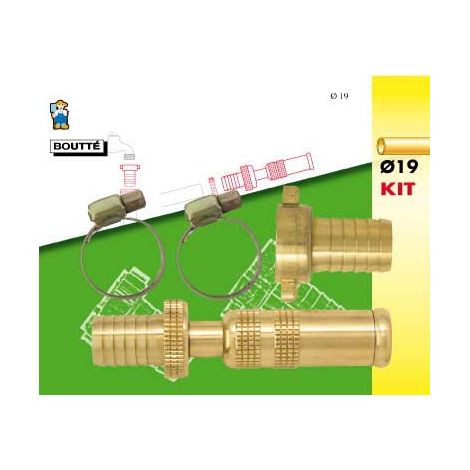 Kit de riego de 3 piezas para manguera Ø19 BOUTTÉ