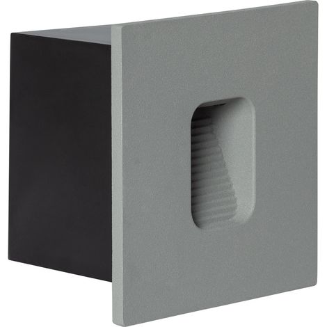 LED Außenleuchte 2W Unterputz Wandmontage Quadratisch Olite 4000K Grau Neutralweiß (1/4)