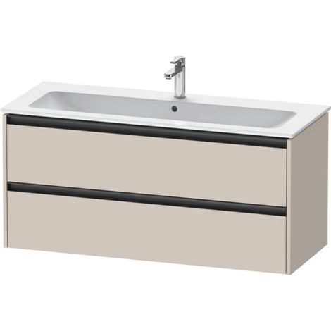 Duravit Ketho.2 Waschtischunterbau wandhängend, 2 Schubkästen, (1/2)