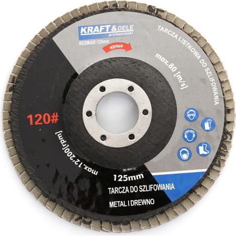 P80 Fächerscheibe 125 mm Universal Kraft&Dele (1/5)
