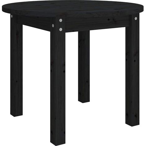 Maison Exclusive - Tavolino da Salotto Nero Ø 55x45 cm in Legno Massello di Pino (1/5)