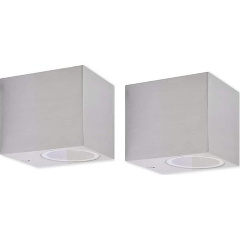 Maison Exclusive - Luce da Parete per Esterno a Cubo 2 pz (1/4)
