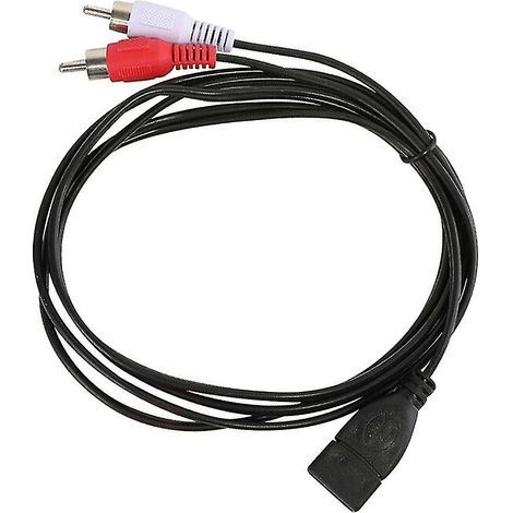 Câble d'extension audio/vidéo Fornnerg 1,5 m avec prise USB A femelle vers 2 prises RCA mâles (1/5)