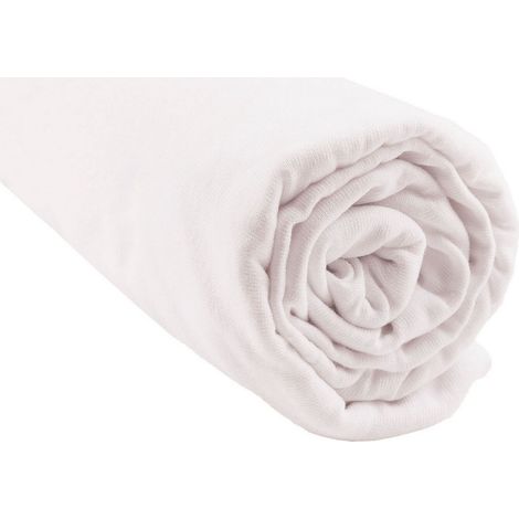 Drap housse 100% Coton Bio pour lit une place 90x190 / 90x200 cm (1/4)