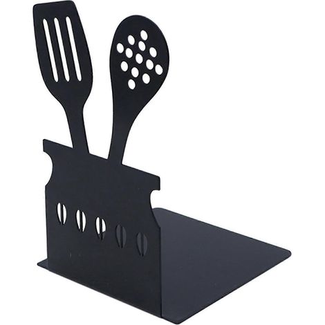 Serre-livres en métal, support de livres pour étagères, ustensiles de cuisine, serre-livres décoratif en forme d'ustensile, support de livres pour étagères de chambre, maison, CD, albums photo-Style A (1/5)