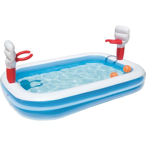 Piscina Gonfiabile Family Gioco Basket con 2 Palle 251 x 168 x 102 cm Bestway