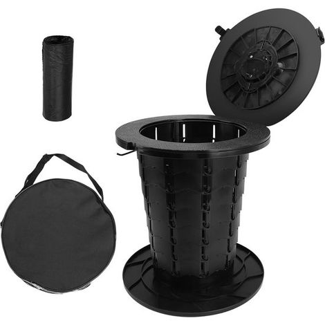 Faltbare Campingtoilette Tragbar Höhenverstellbar Trockentoilette für Erwachsene und Kinder Campingtoilette für Boote Autoreisen Strand (1/5)