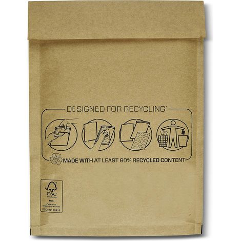 Bankers Box Buste Imbottite Resistenti con Imbottitura in Pluriball a Bolle d'Aria per Articoli Fragili, Ecologiche, Chiusura Antimanomissione, 15X21 Cm (Confezione da 10) (1/5)
