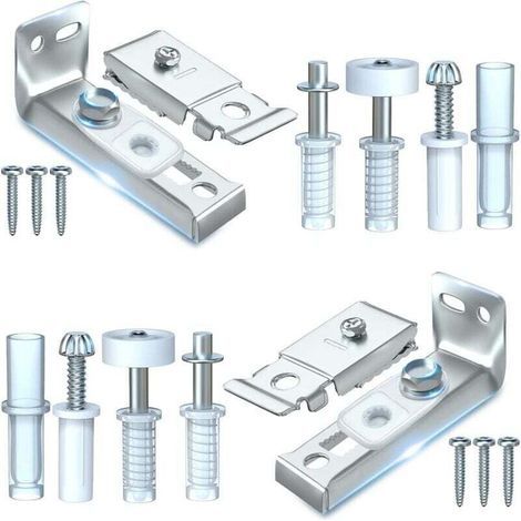 Kit de réparation pour porte pliante – Lot de 2 pièces – Pivots et roues de guidage en métal – Capacité 50 lbs – Compatible épaisseur 1' à 1-3/8' (1/5)