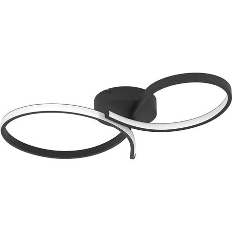 Plafonnier LED, lampe de plafond courbé, éclairage de salon en (1/5)